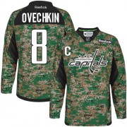 Men's Reebok Washington Capitals 8 Alex Ovechkin Camo Veterans Day Practice Jersey - Authentic Men's Reebok Washington Capitals 8 Alex Ovechkin Camo Veterans Day Practice Jersey - Authentic
