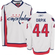 Men's Reebok Washington Capitals 44 Brooks Orpik White Away Jersey - Premier
