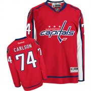 Men's Reebok Washington Capitals 74 John Carlson Red Home Jersey - Authentic