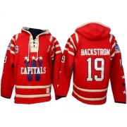 Men's Old Time Hockey Washington Capitals 19 Nicklas Backstrom Red 2015 Winter Classic Sawyer Hooded Sweatshirt Jersey - Premier