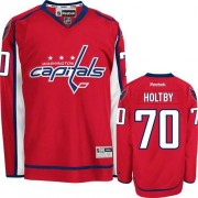 Men's Reebok Washington Capitals 70 Braden Holtby Red Home Jersey - Authentic