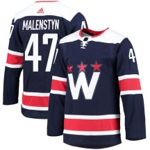 Men's Adidas Washington Capitals Beck Malenstyn Navy 2020/21 Alternate Primegreen Pro Jersey - Authentic