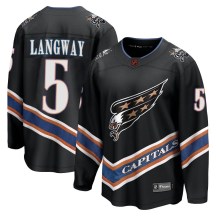 Men's Fanatics Branded Washington Capitals Rod Langway Black Special Edition 2.0 Jersey - Breakaway