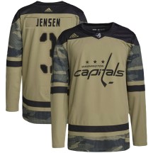 Men's Adidas Washington Capitals Nick Jensen Camo Military Appreciation Practice Jersey - Authentic