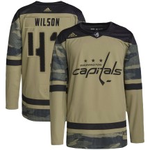 Men's Adidas Washington Capitals Tom Wilson Camo Military Appreciation Practice Jersey - Authentic