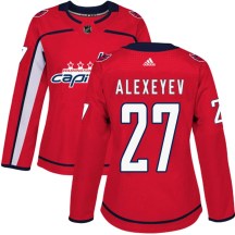 Women's Adidas Washington Capitals Alexander Alexeyev Red Home Jersey - Authentic