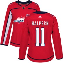Women's Adidas Washington Capitals Jeff Halpern Red Home Jersey - Authentic