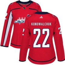 Women's Adidas Washington Capitals Steve Konowalchuk Red Home Jersey - Authentic