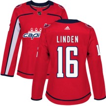 Women's Adidas Washington Capitals Trevor Linden Red Home Jersey - Authentic