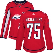 Women's Adidas Washington Capitals Tim McGauley Red Home Jersey - Authentic