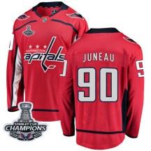 Men's Fanatics Branded Washington Capitals Joe Juneau Red Home 2018 Stanley Cup Champions Patch Jersey - Breakaway