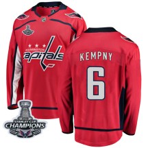 Men's Fanatics Branded Washington Capitals Michal Kempny Red Home 2018 Stanley Cup Champions Patch Jersey - Breakaway