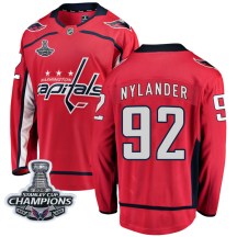 Men's Fanatics Branded Washington Capitals Michael Nylander Red Home 2018 Stanley Cup Champions Patch Jersey - Breakaway