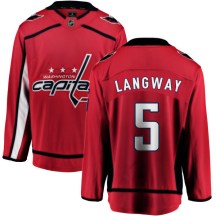Men's Fanatics Branded Washington Capitals Rod Langway Red Home Jersey - Breakaway