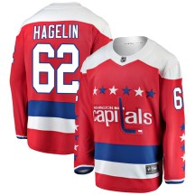 Men's Fanatics Branded Washington Capitals Carl Hagelin Red Alternate Jersey - Breakaway