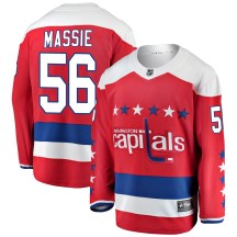 Men's Fanatics Branded Washington Capitals Jake Massie Red Alternate Jersey - Breakaway