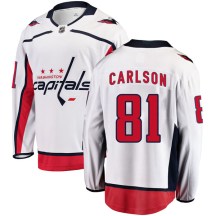 Men's Fanatics Branded Washington Capitals Adam Carlson White Away Jersey - Breakaway