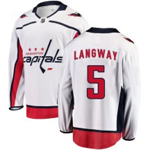 Men's Fanatics Branded Washington Capitals Rod Langway White Away Jersey - Breakaway