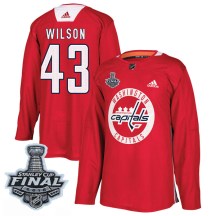 Men's Adidas Washington Capitals Tom Wilson Red Practice 2018 Stanley Cup Final Patch Jersey - Authentic