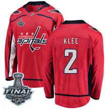 Men's Fanatics Branded Washington Capitals Ken Klee Red Home 2018 Stanley Cup Final Patch Jersey - Breakaway
