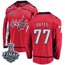 Men's Fanatics Branded Washington Capitals Adam Oates Red Home 2018 Stanley Cup Final Patch Jersey - Breakaway