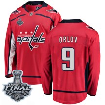Men's Fanatics Branded Washington Capitals Dmitry Orlov Red Home 2018 Stanley Cup Final Patch Jersey - Breakaway