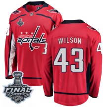 Men's Fanatics Branded Washington Capitals Tom Wilson Red Home 2018 Stanley Cup Final Patch Jersey - Breakaway