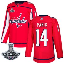 Men's Adidas Washington Capitals Richard Panik Red Home 2018 Stanley Cup Champions Patch Jersey - Authentic