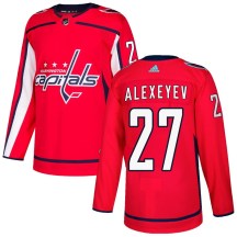 Men's Adidas Washington Capitals Alexander Alexeyev Red Home Jersey - Authentic