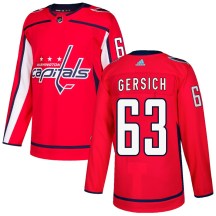 Men's Adidas Washington Capitals Shane Gersich Red Home Jersey - Authentic