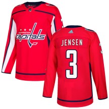 Men's Adidas Washington Capitals Nick Jensen Red Home Jersey - Authentic