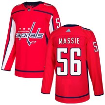 Men's Adidas Washington Capitals Jake Massie Red Home Jersey - Authentic