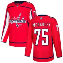 Men's Adidas Washington Capitals Tim McGauley Red Home Jersey - Authentic