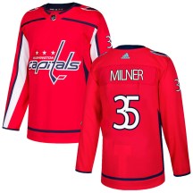 Men's Adidas Washington Capitals Parker Milner Red Home Jersey - Authentic