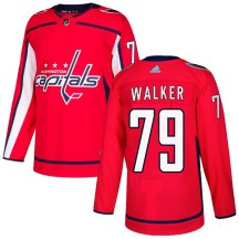 Men's Adidas Washington Capitals Nathan Walker Red Home Jersey - Authentic