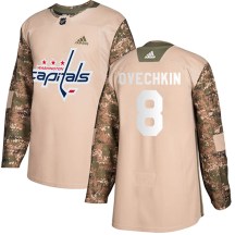 Youth Adidas Washington Capitals Alex Ovechkin Camo Veterans Day Practice Jersey - Authentic
