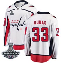 Men's Fanatics Branded Washington Capitals Radko Gudas White Away 2018 Stanley Cup Champions Patch Jersey - Breakaway