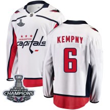 Men's Fanatics Branded Washington Capitals Michal Kempny White Away 2018 Stanley Cup Champions Patch Jersey - Breakaway