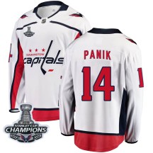 Men's Fanatics Branded Washington Capitals Richard Panik White Away 2018 Stanley Cup Champions Patch Jersey - Breakaway