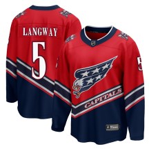 Youth Fanatics Branded Washington Capitals Rod Langway Red 2020/21 Special Edition Jersey - Breakaway