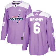 Men's Adidas Washington Capitals Michal Kempny Purple Fights Cancer Practice Jersey - Authentic