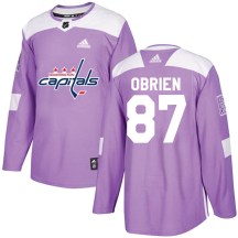 Men's Adidas Washington Capitals Liam O'Brien Purple Fights Cancer Practice Jersey - Authentic