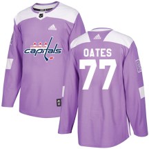 Youth Adidas Washington Capitals Adam Oates Purple Fights Cancer Practice Jersey - Authentic