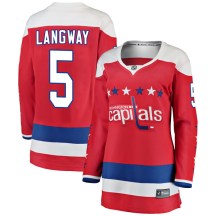 Women's Fanatics Branded Washington Capitals Rod Langway Red Alternate Jersey - Breakaway