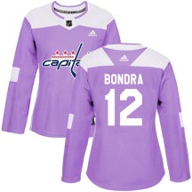 Women's Adidas Washington Capitals Peter Bondra Purple Fights Cancer Practice Jersey - Authentic