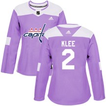 Women's Adidas Washington Capitals Ken Klee Purple Fights Cancer Practice Jersey - Authentic