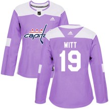Women's Adidas Washington Capitals Brendan Witt Purple Fights Cancer Practice Jersey - Authentic