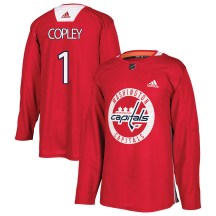 Men's Adidas Washington Capitals Pheonix Copley Red Practice Jersey - Authentic
