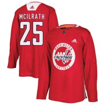 Men's Adidas Washington Capitals Dylan McIlrath Red Practice Jersey - Authentic