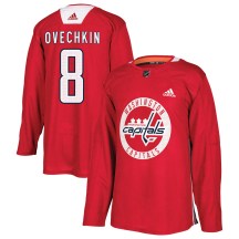 Men's Adidas Washington Capitals Alex Ovechkin Red Practice Jersey - Authentic